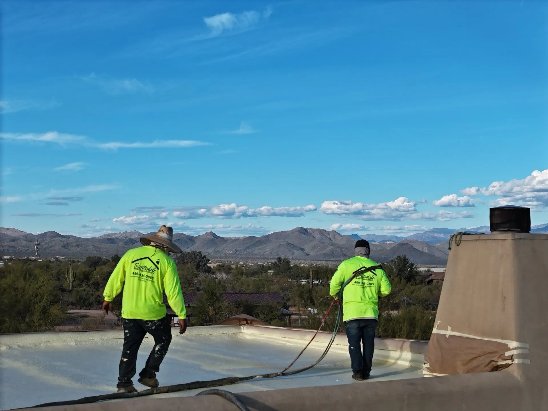 Commercial foam roof coating in Phoenix Metro